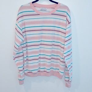 UO striped long sleeve top! X-LARGE Pink, Blue, Maroon! Soft material